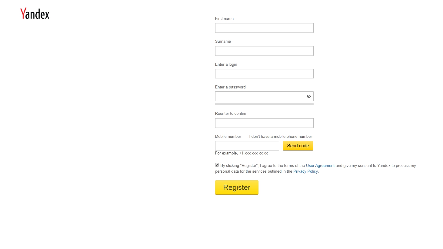 얀덱스 등록_yandex registeration