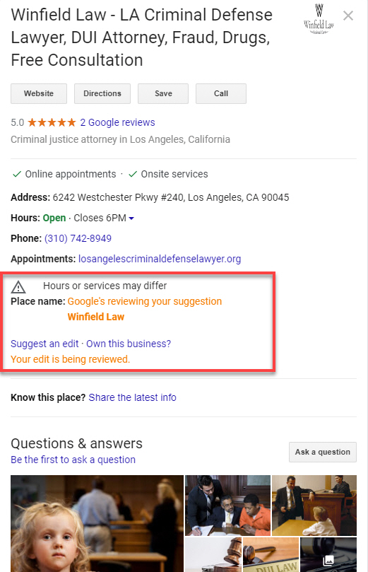 Edit company information - Google My Business-3