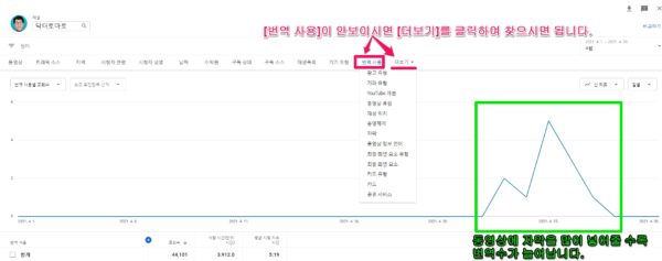 유튜브 분석에서 번역사용