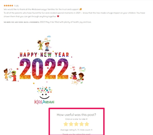 Rate my Post – WP Rating System 플러그인-1-보여지는 모습