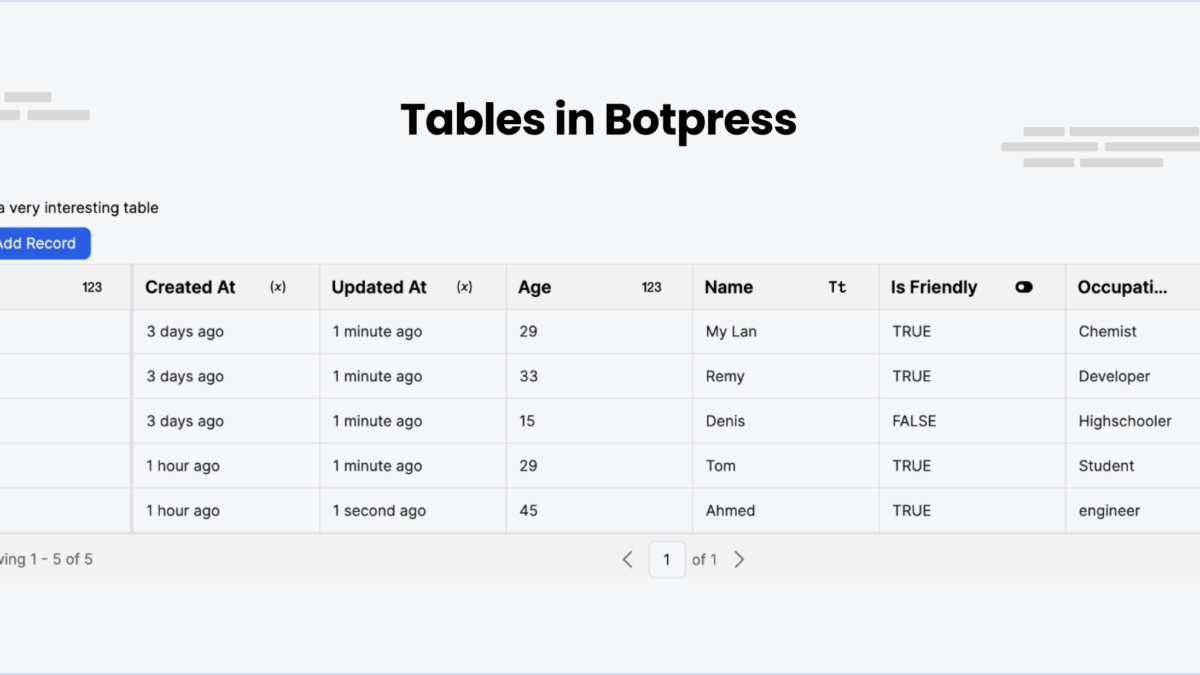 botpress-테이블-table